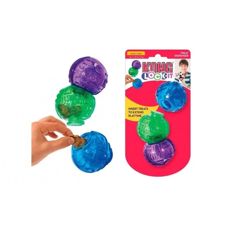 Kong Brinquedo Cão Lock-it S 3-Pack