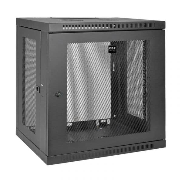 Armário Rack Eaton SRW12U 12U montagem parede perfil compacto 90,7kg preto