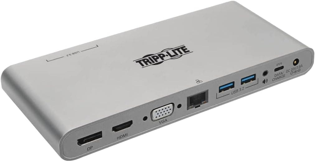 Eaton Dock USB-C U442-DOCK4-INT Triplo Ecrã 4K HDMI DisplayPort VGA USB 3.x GbE PD 100W