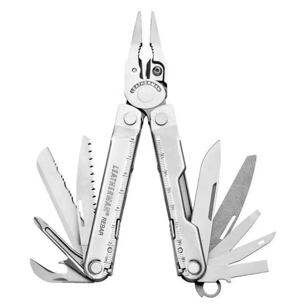 Leatherman Alicate Multifunções Rebar Nylon Sheath Cardboard Box Stainless Steel - 831557