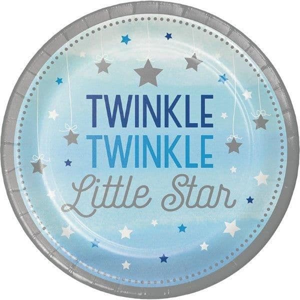 Creative Converting Pack 8 Pratos 23cm One Little Star Azul