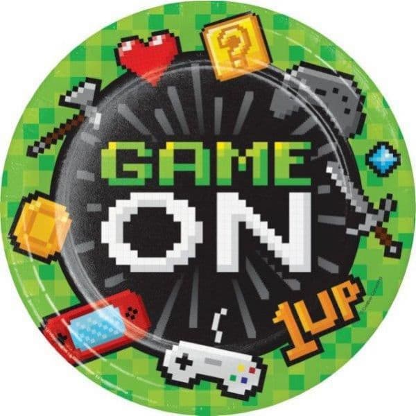 Creative Converting Pratos 23cm Gaming Party - 120336033