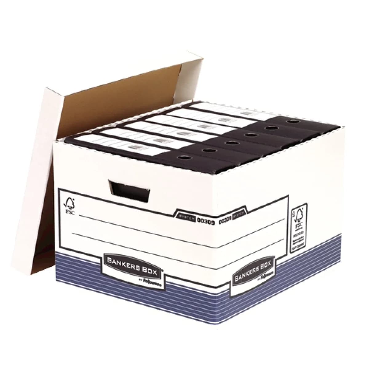 Fellowes Caixa Cartão Reciclado p/ Armazenamento de Arquivo Capac. 4 Caixas de Arquivo Formato Folia - OFF078288CE
