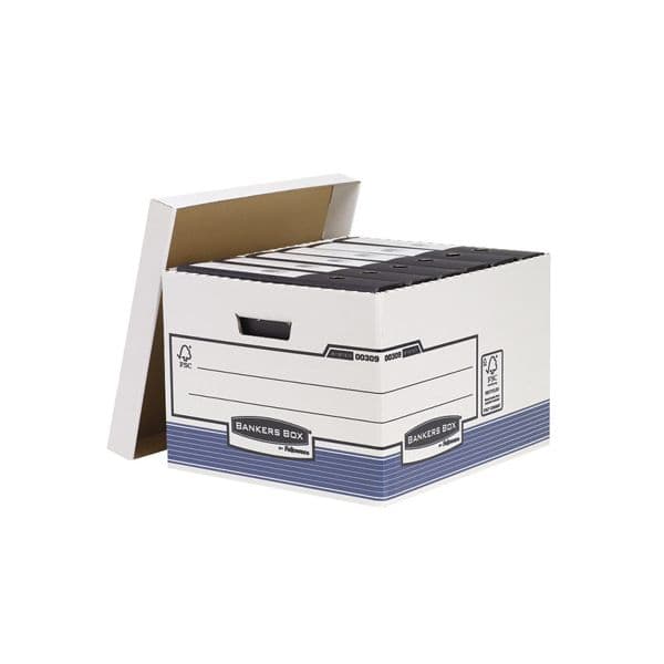 Fellowes Caixa Cartão Reciclado p/ Armazenamento de Arquivo Capac. 4 Caixas de Arquivo Formato Folia - OFF078288CE