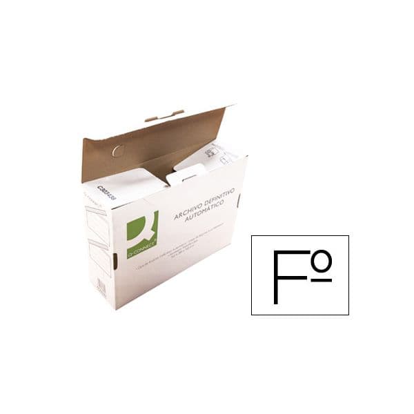 Q-Connect Caixa Arquivo Definitivo Folio Cartão Reciclado Mo - 0043859697052