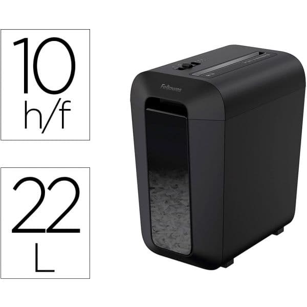 Fellowes Destruidora LX65 Preto 10Fls 22L