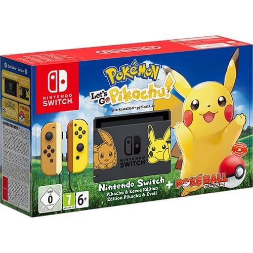 Consola Nintendo Switch Pokémon Let's Go, Pikachu + Poké Ball Plus