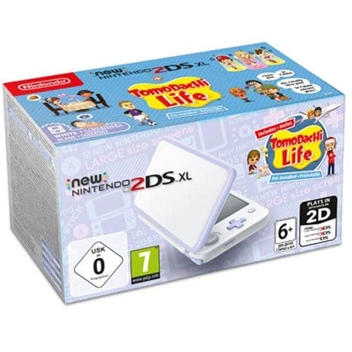 New Nintendo 2DS XL Branco + Lavanda + Tomodachi Life (pré-instalado)