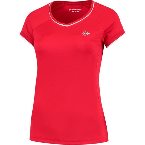 Dunlop Club Short Sleeve T-shirt Vermelho 2XL Mulher