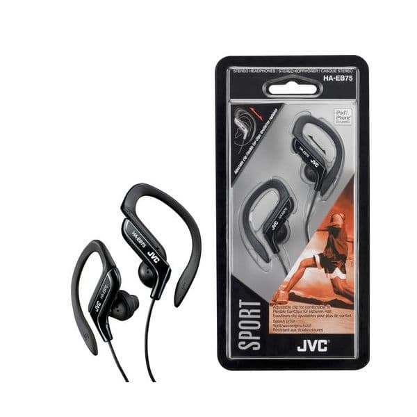 JVC Auriculares Desporto C/ Fio + Micro HA-EB75-B Black