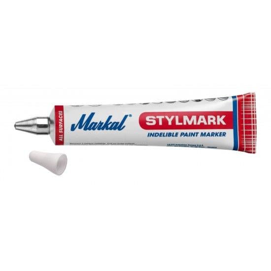 Tubo marcador metal 3mm branco refª 345580 Stylmark