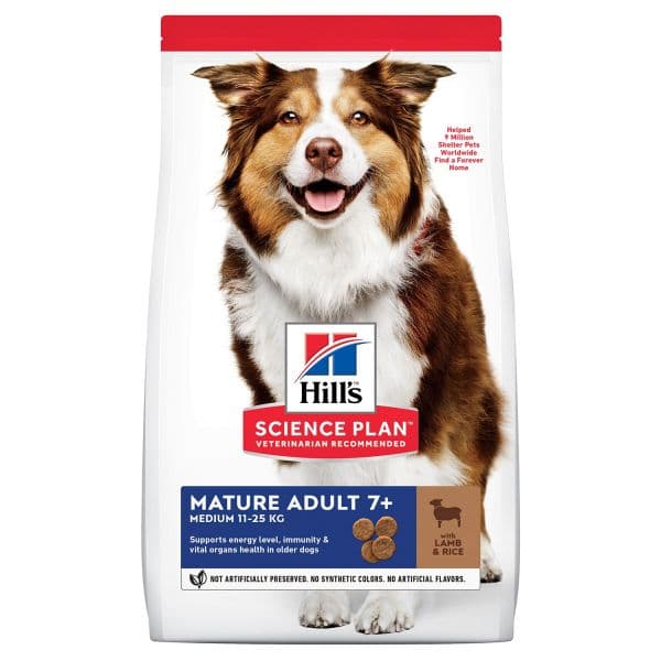Hill's Science Plan Mature Adult 7+ Medium Lamb & Rice 14Kg