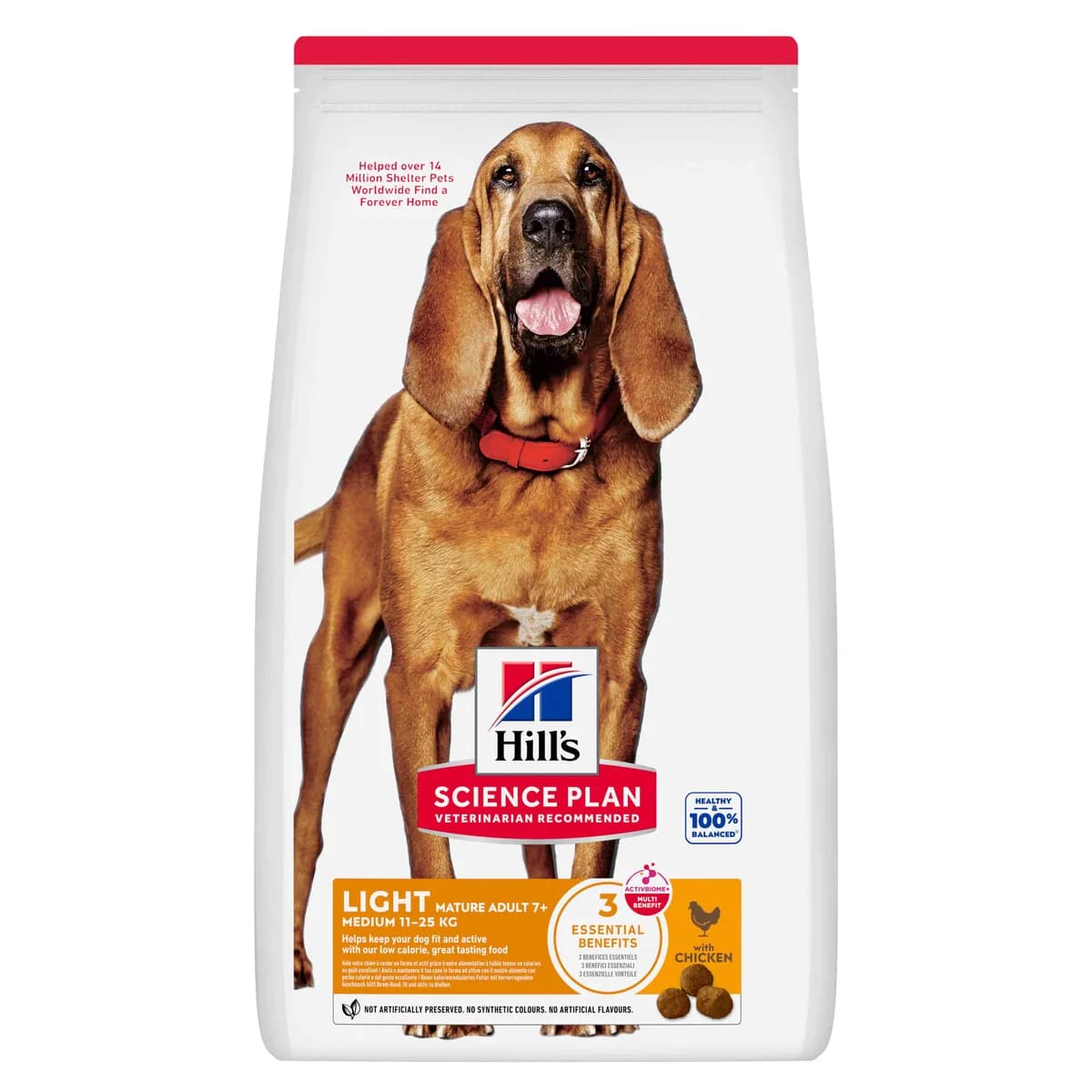 Hill's Light Mature Adult 7+ Medium - Ração seca para cão de porte médio com mais de 7 anos - Frango