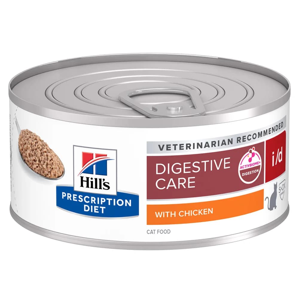 Ração Húmida Hill's Prescription Diet Feline i/d Digestive Care Frango Patê 156g