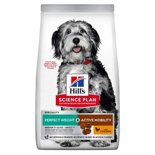 Hill's Science Plan Perfect Weight & Active Mobility Medium Breed Chicken 2,5Kg