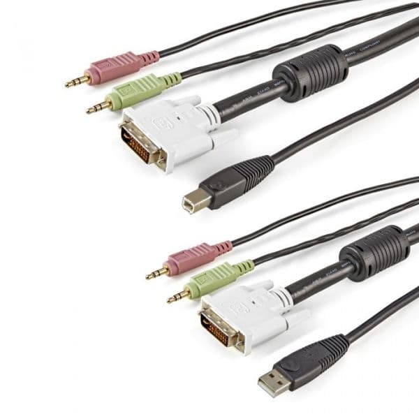 StarTech.com USBDVI4N1A6 cabo KVM 1,8 m Preto