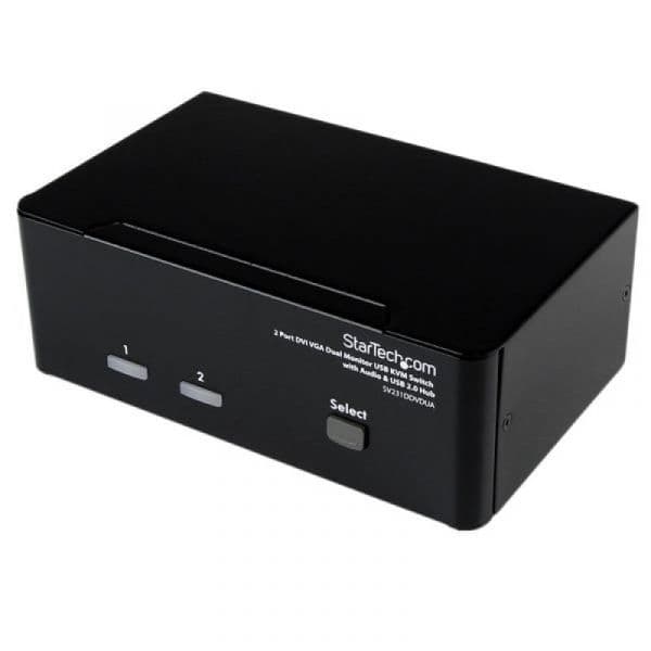 Startech Switch Kvm Vga/dvi-i Preto (1920x1200) - SV231DDVDUA