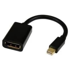 Startech Cabo Mini Displayport Macho - Displayport Fêmea Preto (0.15 M) - MDP2DPMF6IN