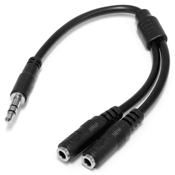 Startech Adaptador Divisor de Auriculares Mini-Jack 3,5mm 3 pines Macho a 2x Mini-Jack 3 pines Fêmea - MUY1MFFS
