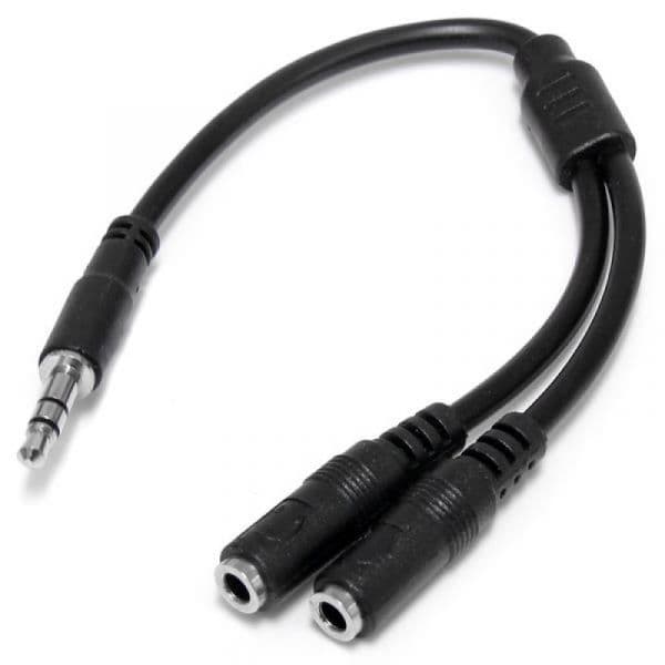 Startech Adaptador Divisor de Auriculares Mini-Jack 3,5mm 3 pines Macho a 2x Mini-Jack 3 pines Fêmea - MUY1MFFS