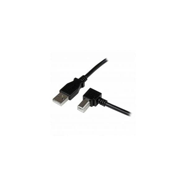 StarTech.com - Cable Adaptador USB 1m para Impresora Acodado - 1x USB A Macho - 1x USB B Macho en Ángulo Derecho - USBAB1MR