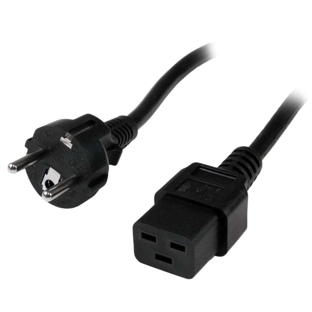 StarTech.com PXTEUC192M cabo de energia Preto 2 m CEE7/7 Acoplado