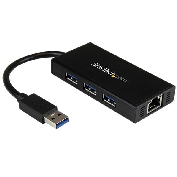 Startech Hub USB 3.0 Aluminio com Cabo 3 Portas e Ethernet - ST3300GU3B