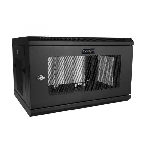 Startech Suporte de Parede 6U (90 Kg) Preto - RK616WALM