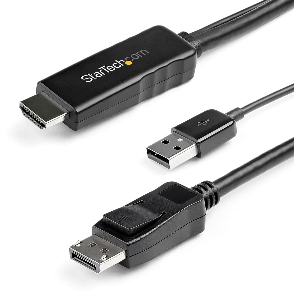 StarTech.com HD2DPMM2M adaptador de cabo de vídeo 2 m HDMI Type A
