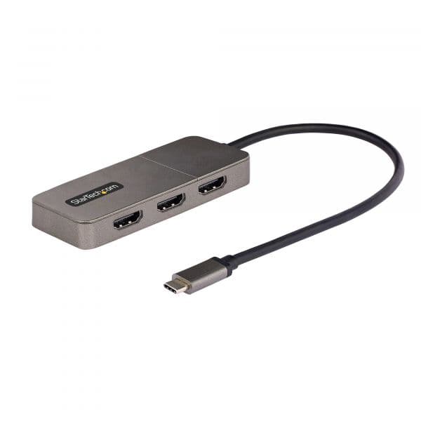 Startech.com MST14CD123HD Hub USB-C 3 Portas HDMI 4K 60Hz DP 1.4 DSC HDR