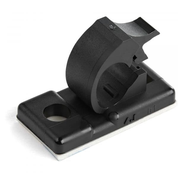 StarTech.com 100 Clips de Gestão de Cabos Adesivos CBMCC1 Preto