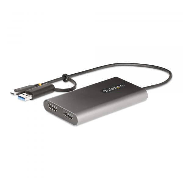 Startech Adaptador USB-C para HDMI Duplo 4K 60Hz com Power Delivery 100W e Cabo de 30cm