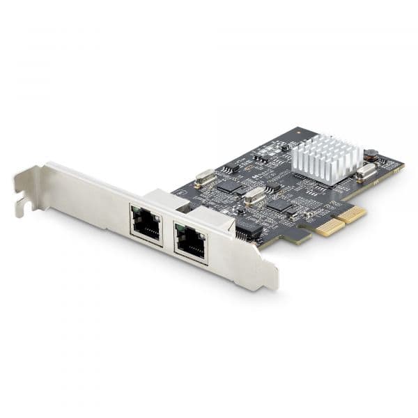 StarTech.com PR22GINETWRKCRD Placa de Rede PCIe Intel I225-V Dual Portas 2.5G NBASE-T Baixo Perfil