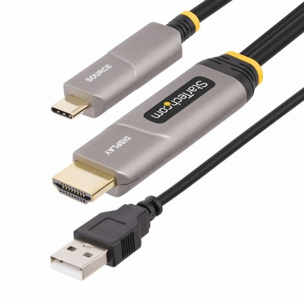 Startech.com Cabo Ativo Óptico USB-C para HDMI 2.0 145B / 145B-USBC-HDMI4K-AOC 9.15m 4K60Hz Macho-Macho