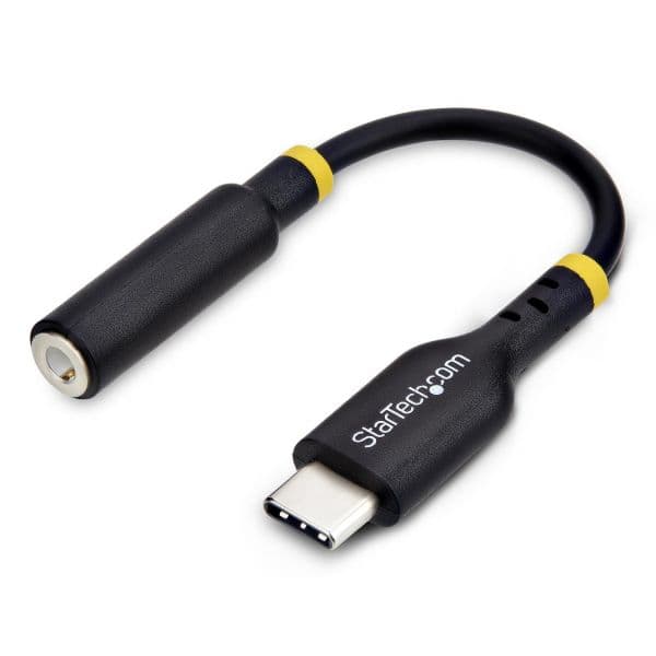 Startech.com USBCAUDIO2 Adaptador de Áudio USB-C para Jack 3.5mm TRRS Preto 12.7cm
