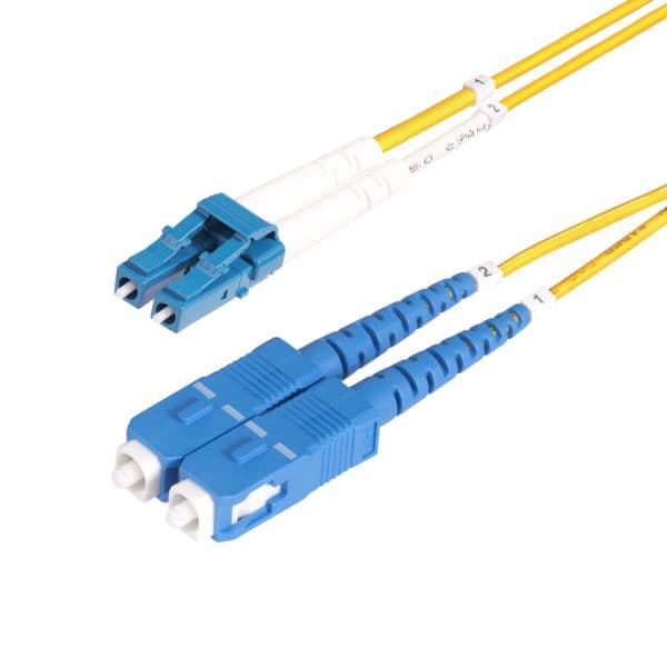 StarTech.com SMLCSC-OS2-10M Cabo de Fibra Ótica LC SC OS2 Single Mode Duplex 10m Amarelo
