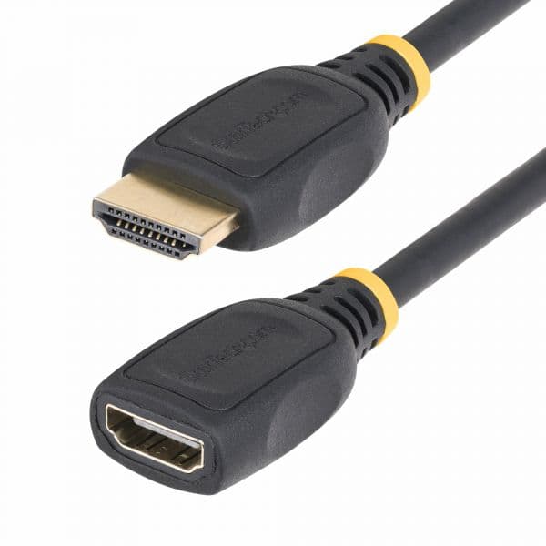 Startech.com HD2MF18INL Cabo Extensor HDMI 2.0 Macho/Fêmea 4K 60Hz 0.5m (18")