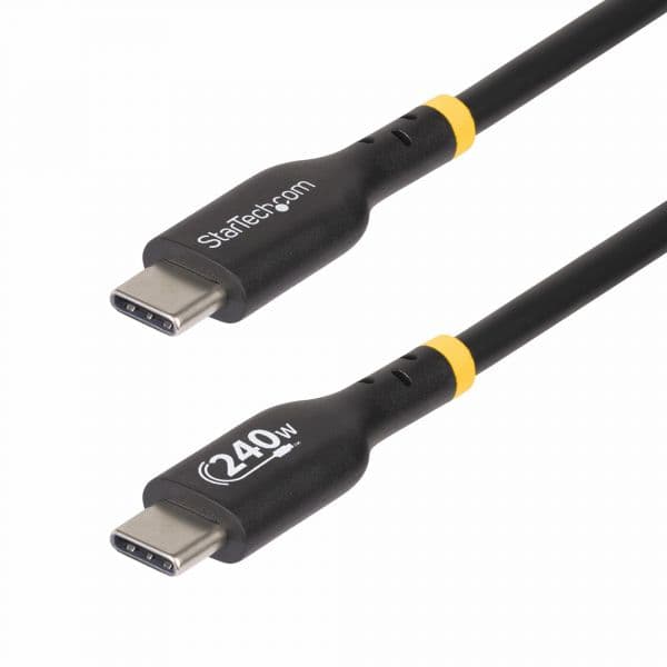 StarTech.com USB2EPR2M Cabo USB-C USB 2.0 Carregamento PD 240W Preto 2m
