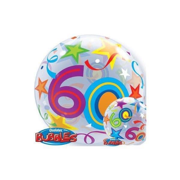 Qualatex Balão Bubble 22" 60 Anos - 020024172