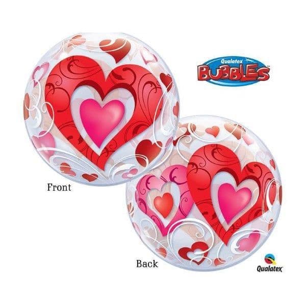 Qualatex Balão Bubble Corações/Filigrana - 020033909