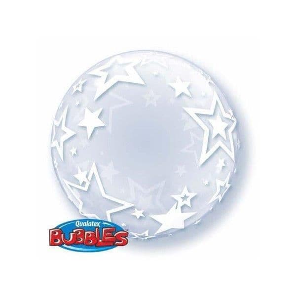 Qualatex Balão Deco Bubble 24" Stylish Stars - 020042671