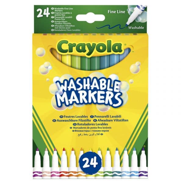 Crayola Set 24 Marcadores Laváveis Punta Fina
