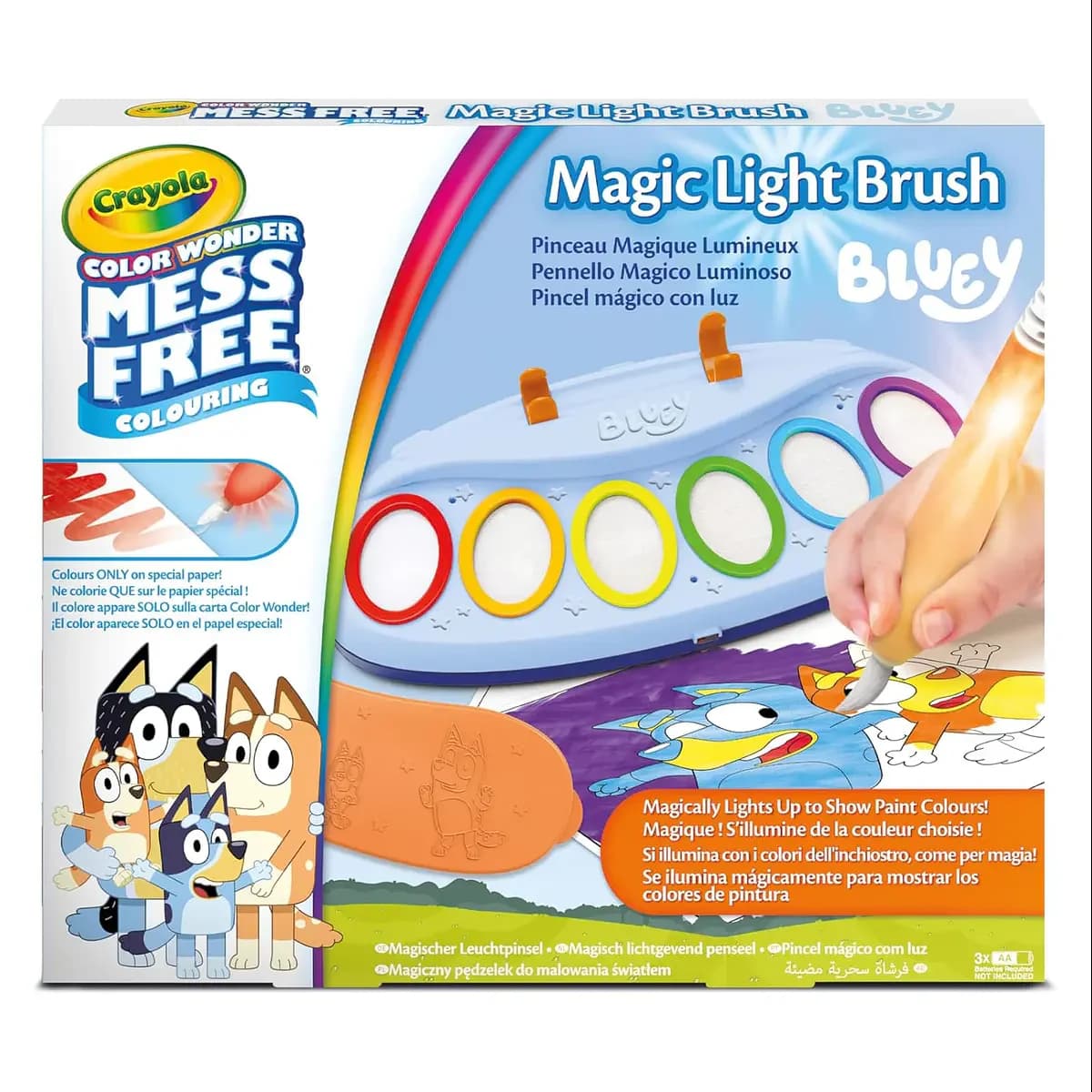 Crayola Color Wonder Mess Free - Pincel Mágico Luminoso Bluey