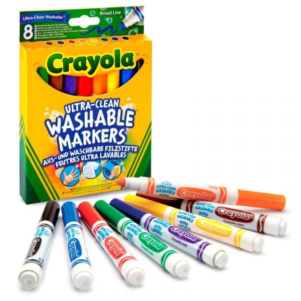 Crayola Set 8 Marcadores Laváveis Maxi Punta