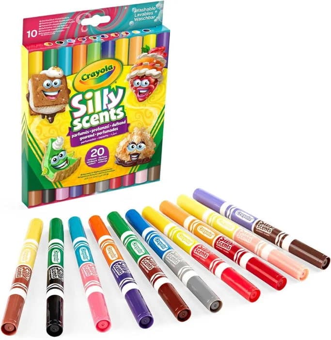 Crayola SillyScents 10 Unidades Marcadores Dupla-Ponta