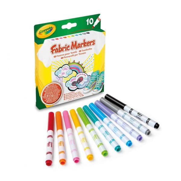 Crayola 8 Marcadores Cores para Tecido - 58-8633