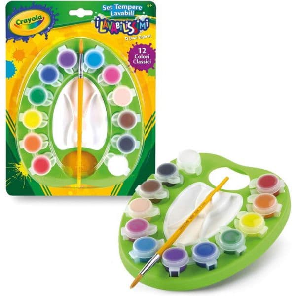 Crayola Paleta com Tintas e Pincel 12 Unidades