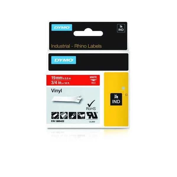 DYMO Fita Original Branco Sobre Vermelho (5,5 mts/1,9cm) - 1805422