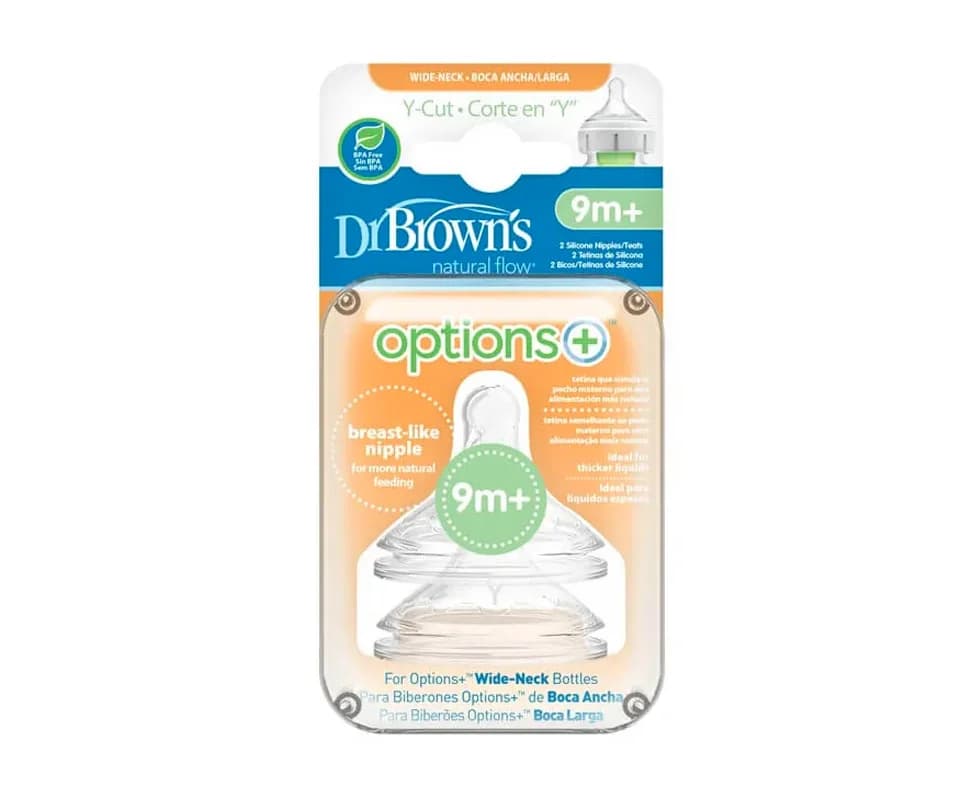 Dr. Brown's Tetina Boca Larga para Cereais Options+ Novo