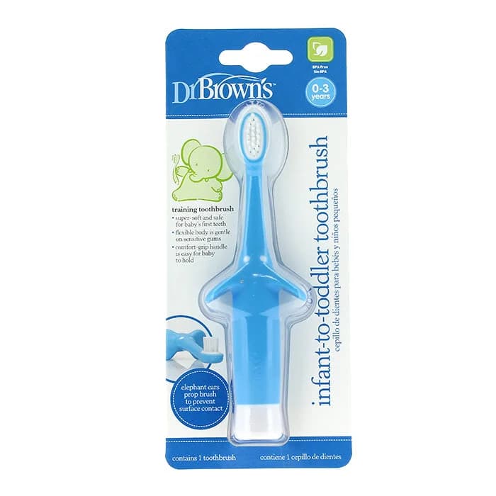 Dr Browns Escova Dente Elefante 0-3 Anos Azul